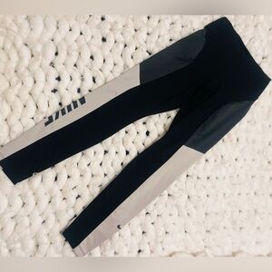 Nike Black and Gray Women’s Dri-fit Colorblock Leggings